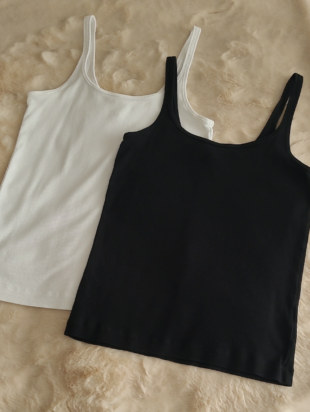 Two Arket Rib Tank Tops